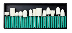 Zestaw Frezy polerskie filcowe  do frezarki 12 sztuk