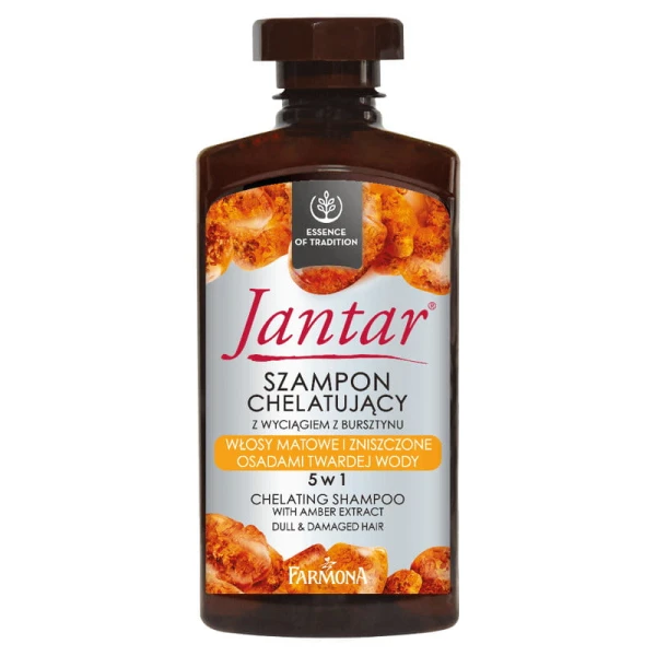 Szampon chelatujący do włosów matowych i zniszczonych 330 ml JANTAR