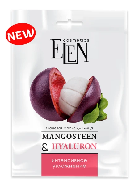 Maska w płachcie Mangostan i kwas hialuronowy 25ml ELEN
