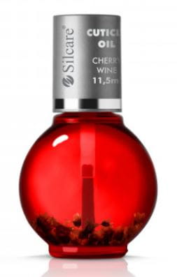 Oliwka do paznokci i skórek Cherry Wine z kwiatami 11,5ml SILCARE