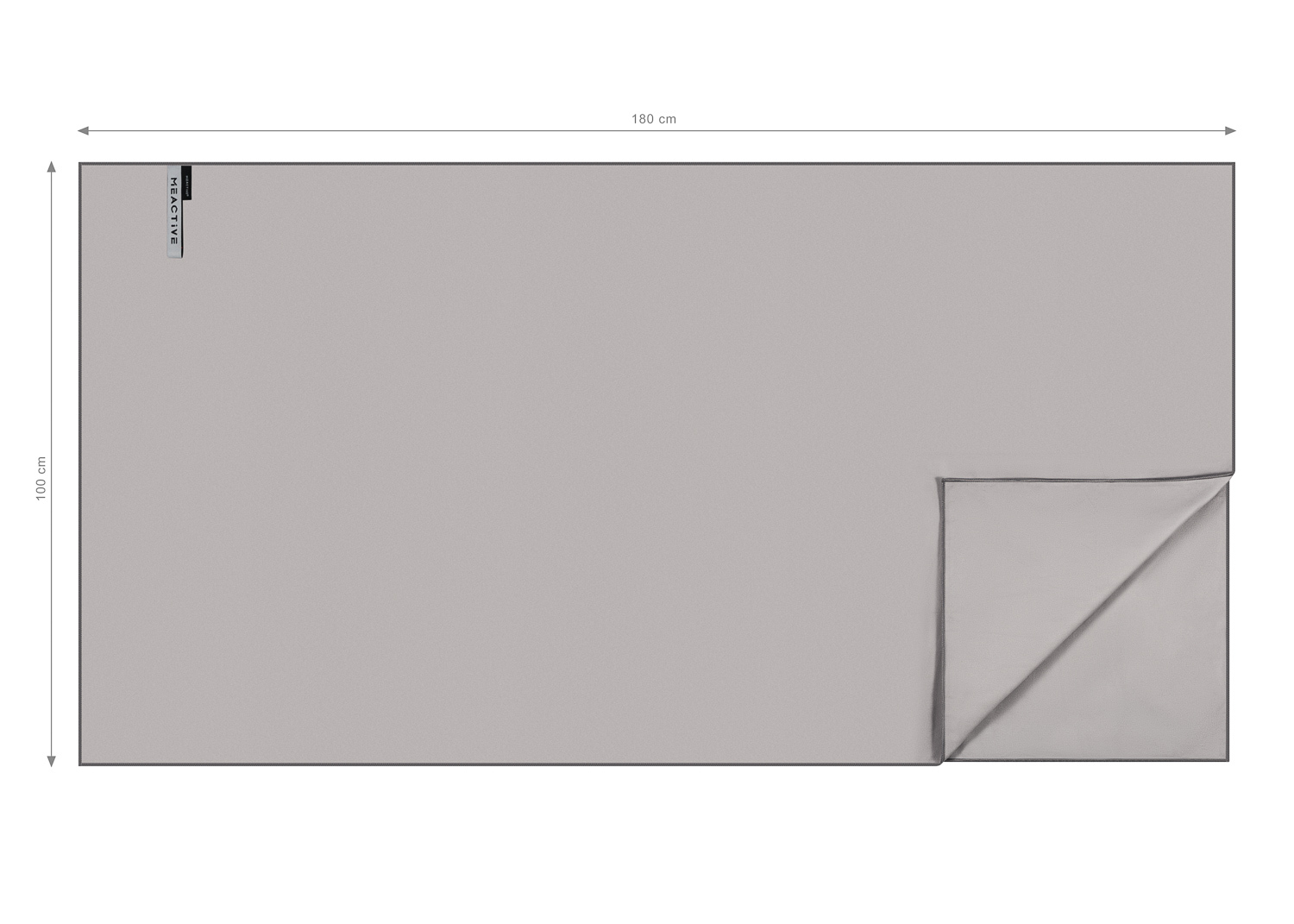 Wymiary ręcznika szybkoschnącego MeActive 180 x 100 cm