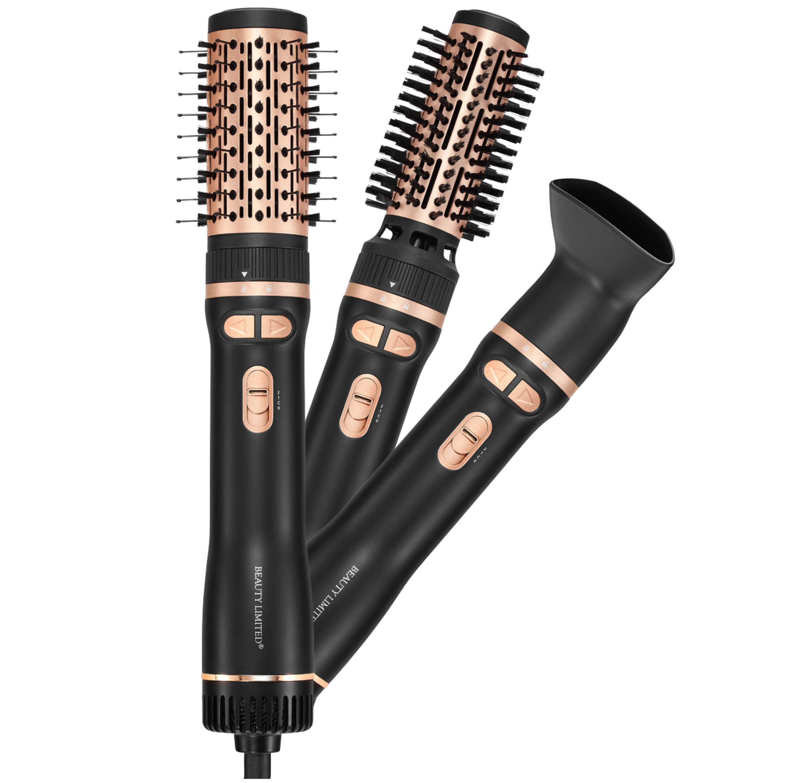 Вращающаяся фен-щётка Beauty Limited RotatePro Black, 3 в 1, керамическое покрытие, 1200 Вт, чёрный